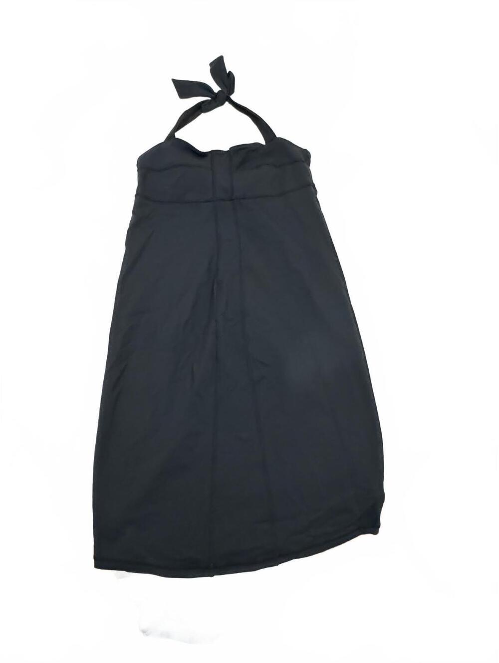 Athleta Black Supplex Halter Dress Built In Shelf Bra Size Large - Picture 2 of 9